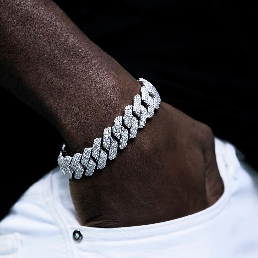 Bliss Cuban Link Bracelet White Gold