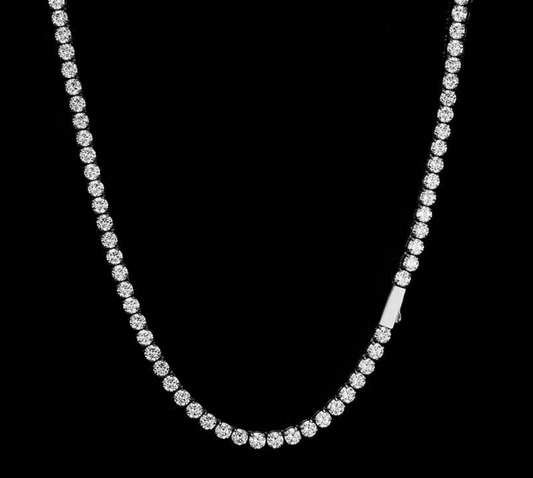 Stellar Ivory 4mm Tennis Chain White Gold