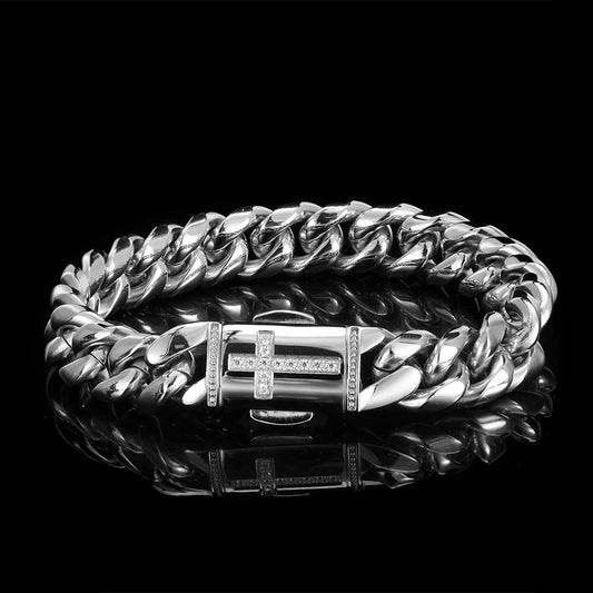 Stellar Clarity Silver Miami Cuban Bracelet